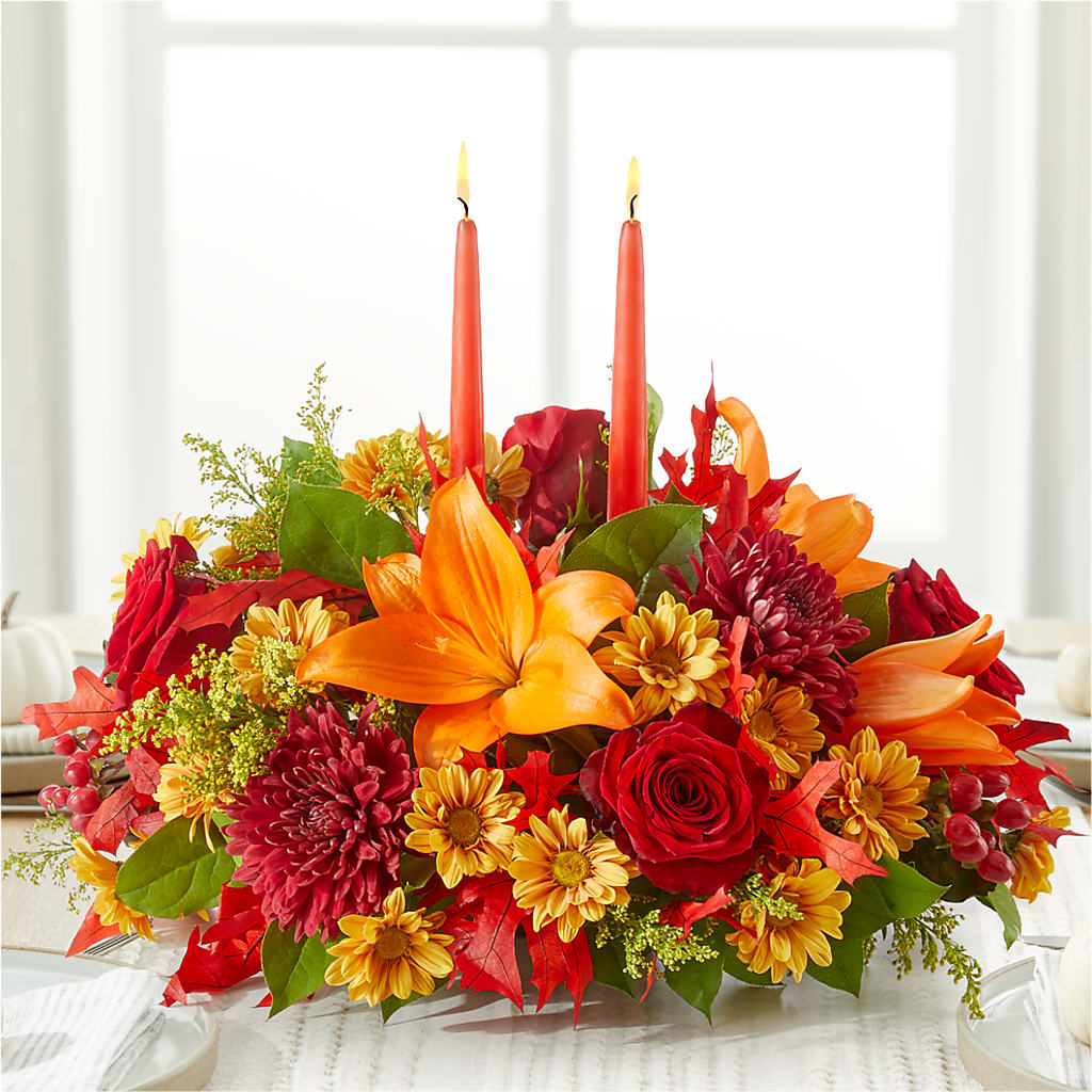 Autumn's Embrace Centerpiece –  West Hollywood Florist, West Hollywood CA