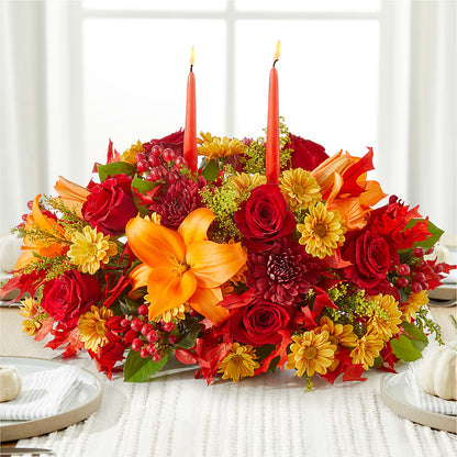 Autumn's Embrace Centerpiece –  West Hollywood Florist, West Hollywood CA