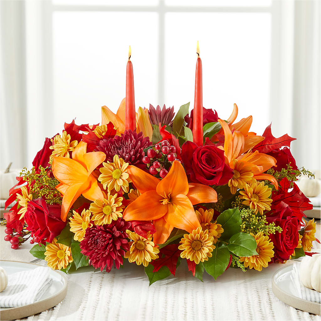 Autumn's Embrace Centerpiece –  West Hollywood Florist, West Hollywood CA