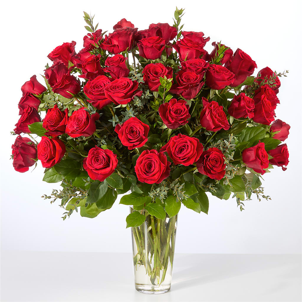 Forever Yours Fifty Stem Red Rose Bouquet –  West Hollywood Florist, West Hollywood CA