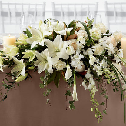 White Linen Arrangement –  West Hollywood Florist, West Hollywood CA