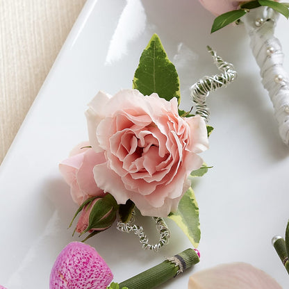 Pink Spray Rose Boutonniere –  West Hollywood Florist, West Hollywood CA