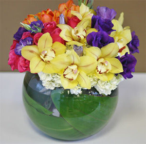 Vibrant colors flower bowl