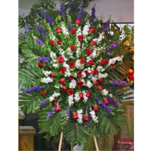 Red White Blue Memorial Spray