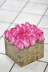 Box of Pink Roses